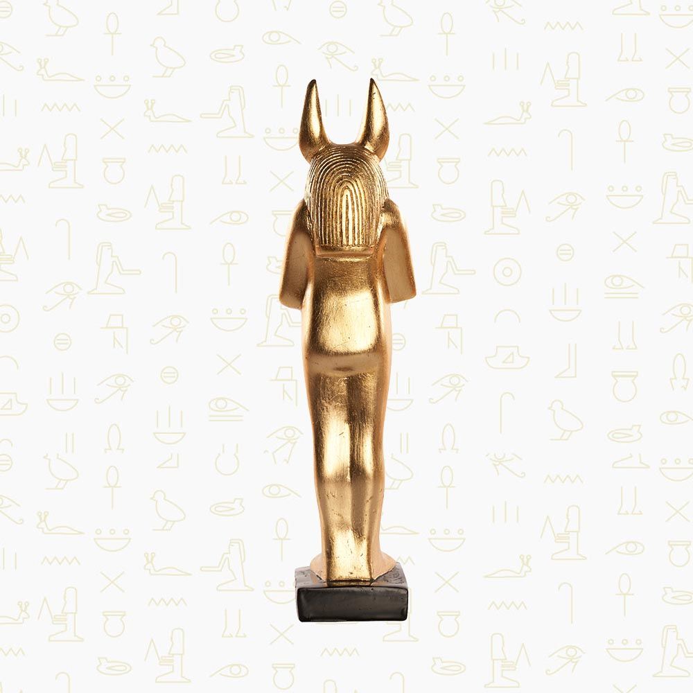 Anibus-Statue mit Menschlicher Form Vergoldet