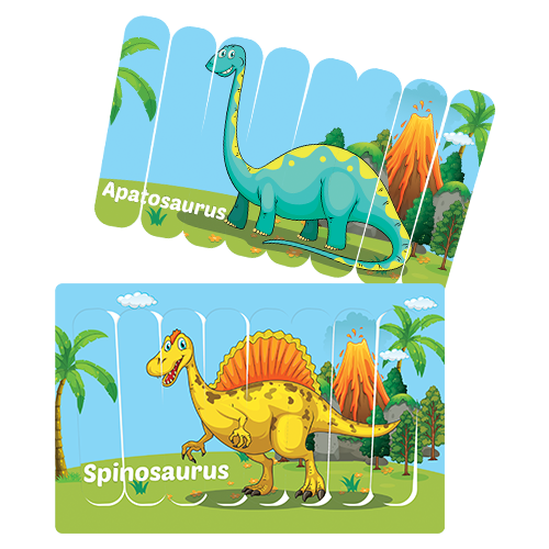 Dinos - Puzzle de rayas