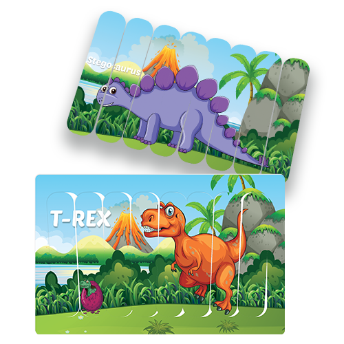 Dinos - Puzzle de rayas