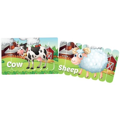 Bauernhof Tiere - Streifen Puzzle