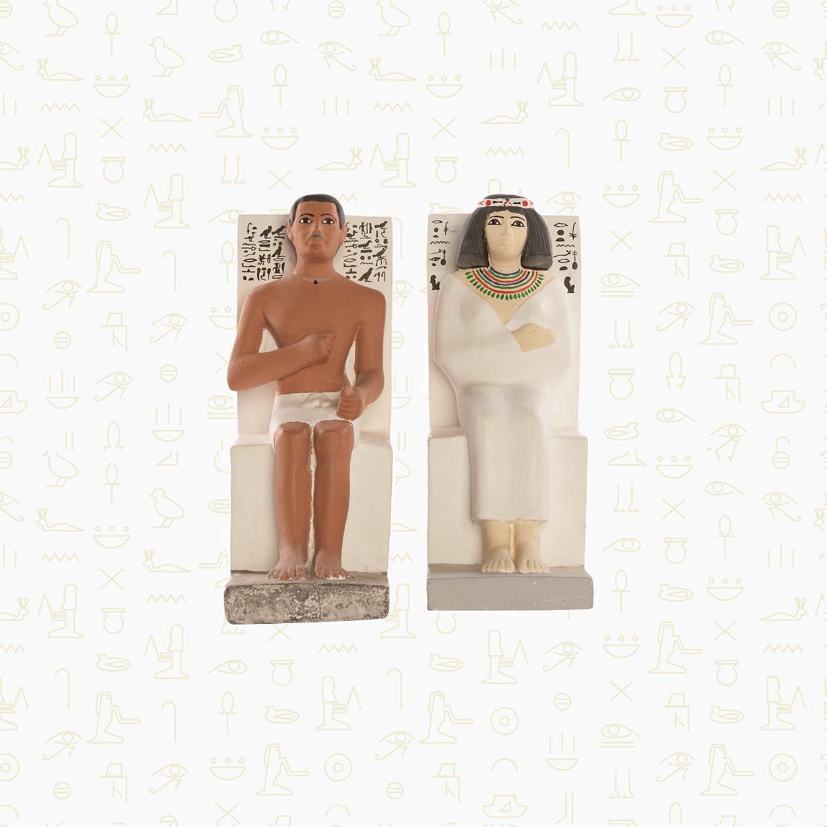 Statue von Rahotep und Nofret (Museumsgröße)