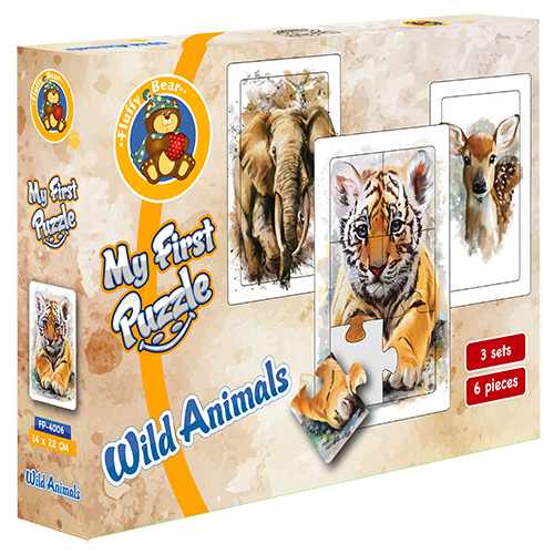 Animales salvajes - 3 puzzles